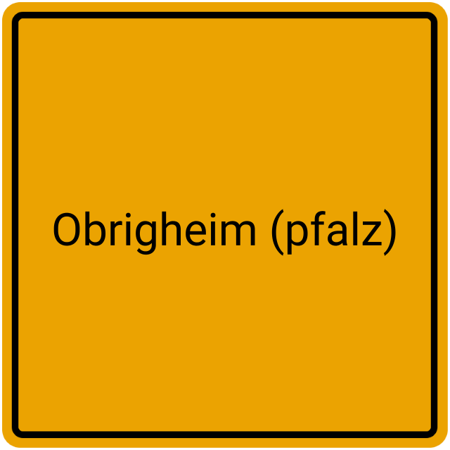 Meldebestätigung Obrigheim (Pfalz)